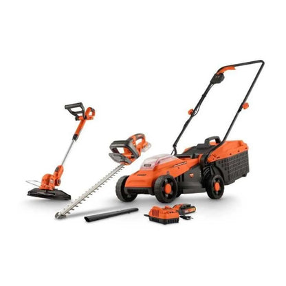 Dual Power Cortacésped 20 V con Trimmer y Desbrozadora