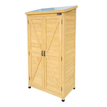 Axi House Armario de Jardín Madera de Pino 0.85×0.85×1.74 m
