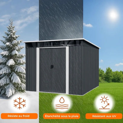 Abri de Jardin Acier Gris Anthracite MKR00000010743