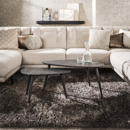 Luxusbetten24 Alvara Couchtisch 2er Set Melamin Keramikoptik mit Stahlgestell