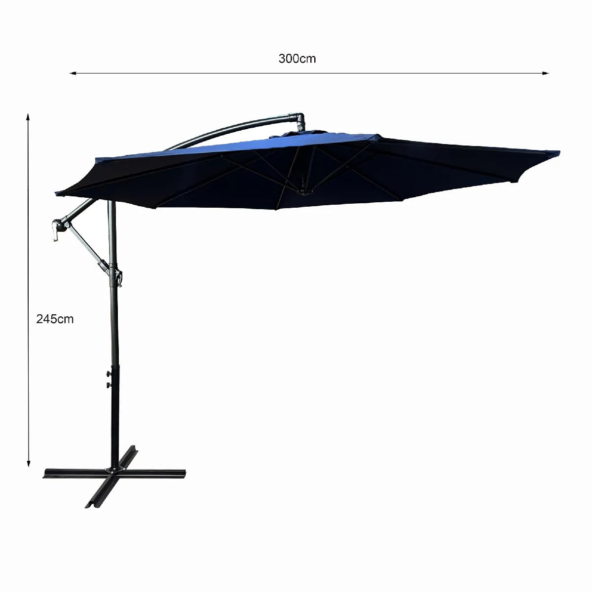 Akord Parasol Desplazado Azul Marino para Jardín Exterior