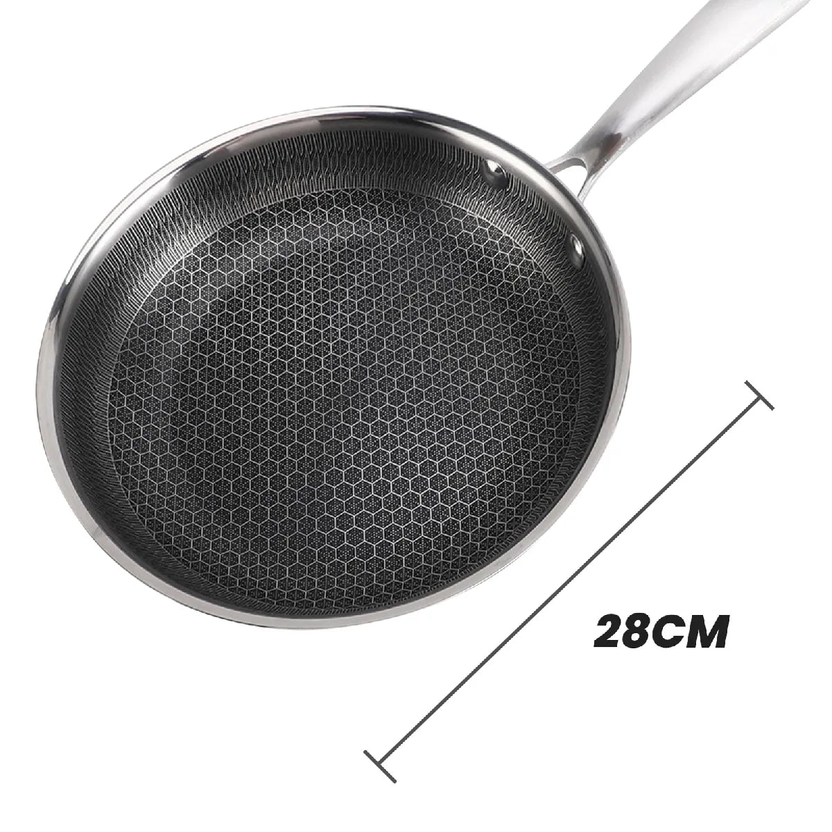 Poêle Inox 28cm Cheffinger Argent MKR00014302758