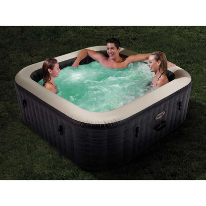 Spa Gonflable Intex PureSpa Ardoise Carré Bulles 4 Places MKR00014316449