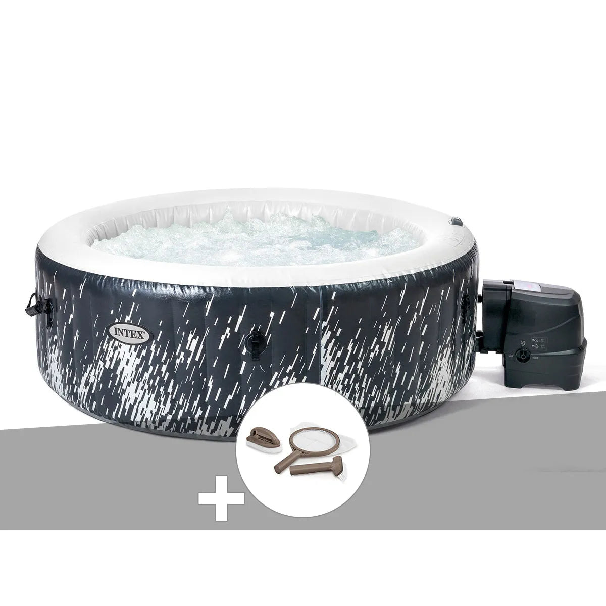 Kit Spa Gonflable Intex PureSpa Galaxie Rond Bulles 4 Places MKR00014316442