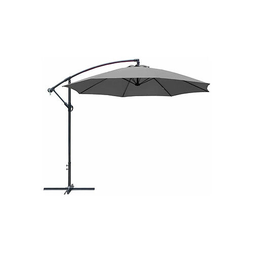 Alizé Parasol Deportado Redondo Gris 300 cm Exterior