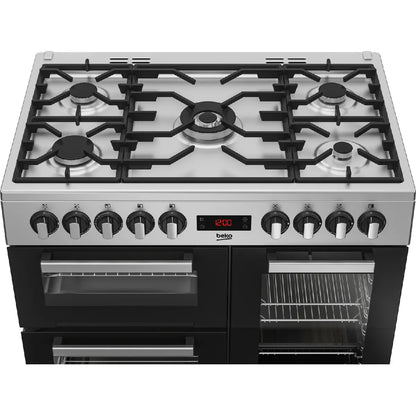 Beko PS235315DX Cocina Inox 90 cm 5 Quemadores 3 Hornos