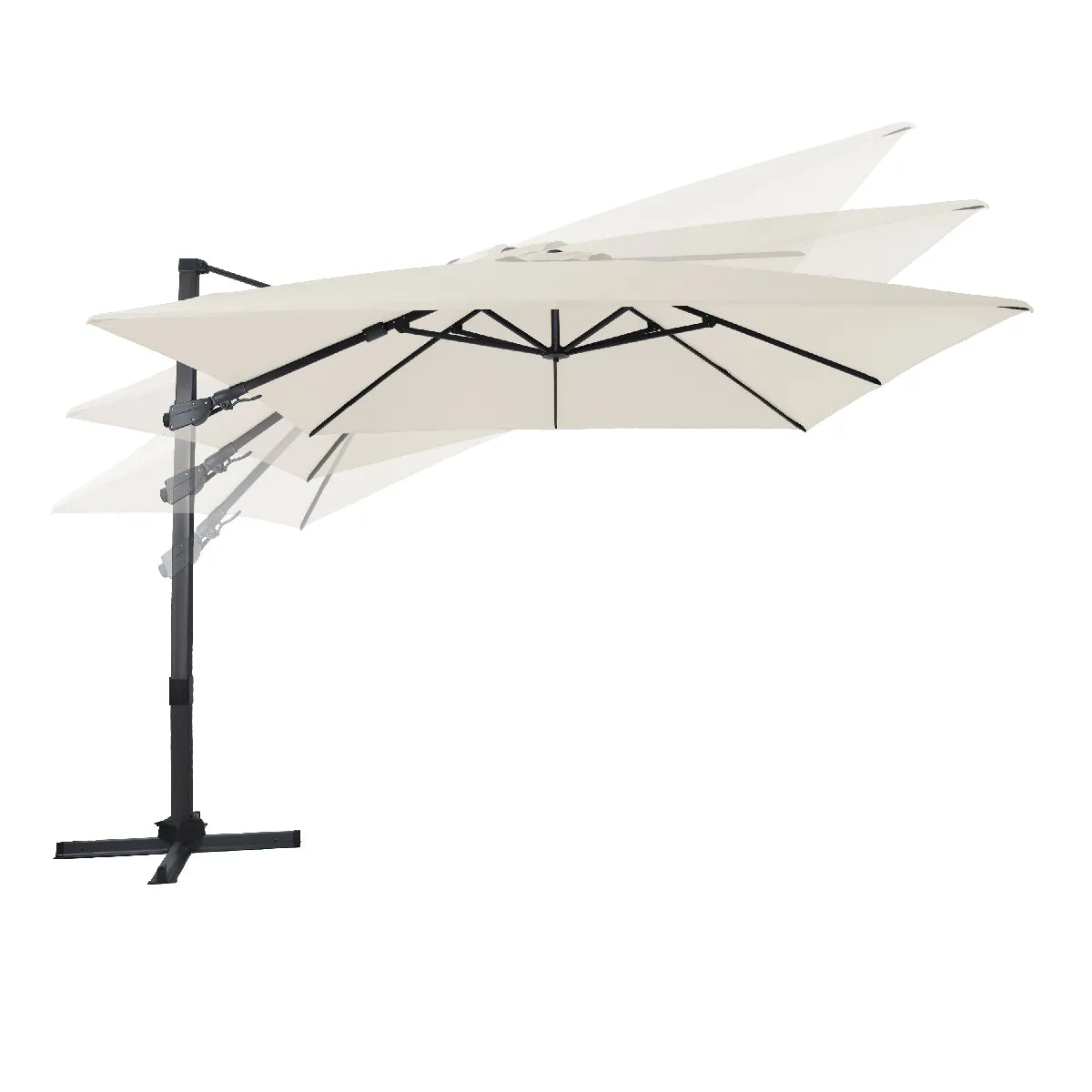 Axi House AXI Parasol Desplegable Aluminio Rotativo Gris/Beige