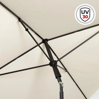Aktive Parasol de Jardín Beige 175 × 175 cm Mástil Centrado