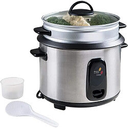 Livoo Cuiseur a Arroz y Vapor Inox 1,8 L
