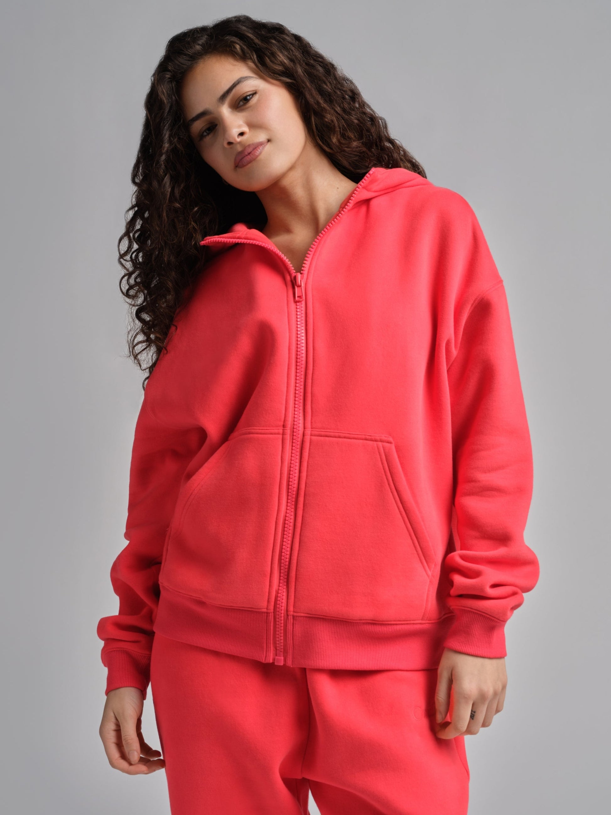 Comfrt Basic Crop Zip Hoodie CloudTouch