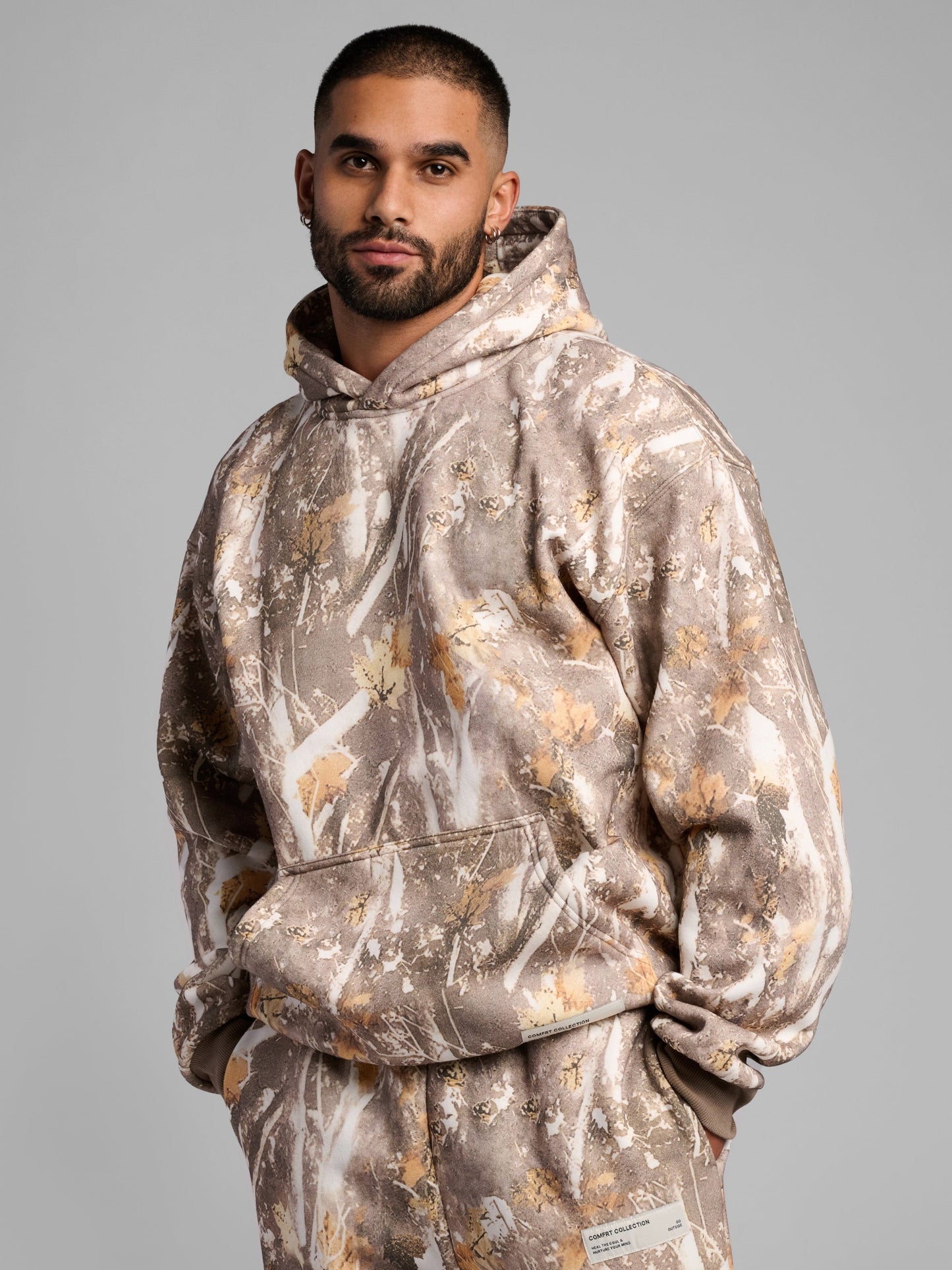 Comfrt Camo Kapuzenpullover Schweres Weiches Camouflage Design Unisex