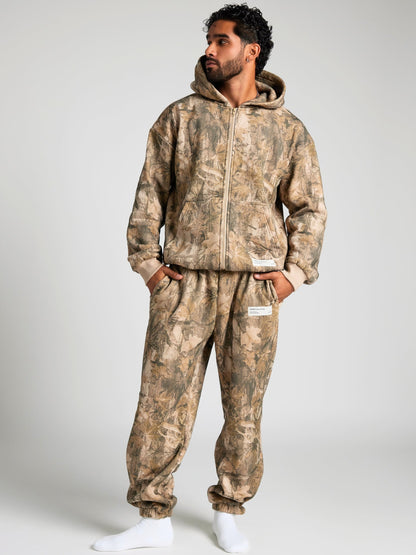 Comfrt Camo Zip Hoodie CloudTouch Fleece Oversized Unisex