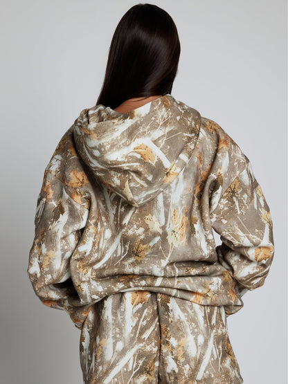 Comfrt Camo Zip Hoodie CloudTouch Fleece Oversized Unisex