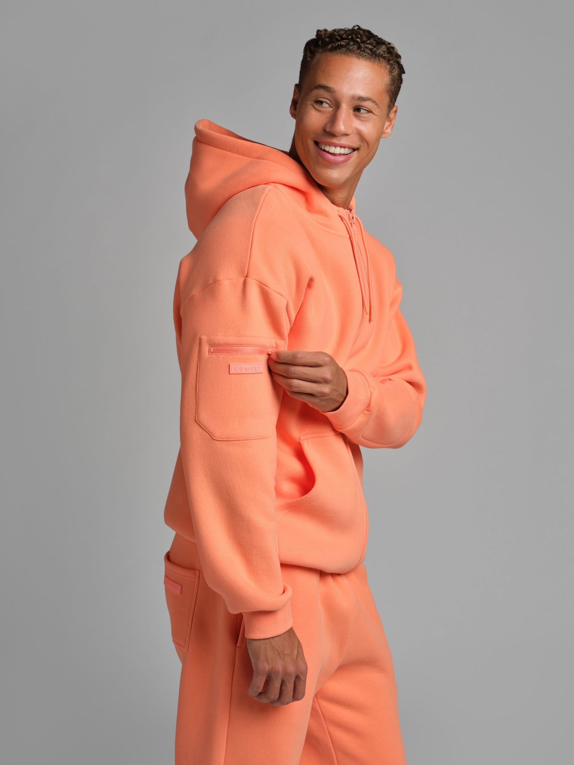 Comfrt Airplane Mode Travel Zip Hoodie Vollreißverschluss