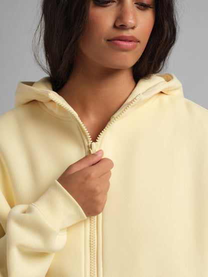 Comfrt Basic Crop Zip Hoodie CloudTouch