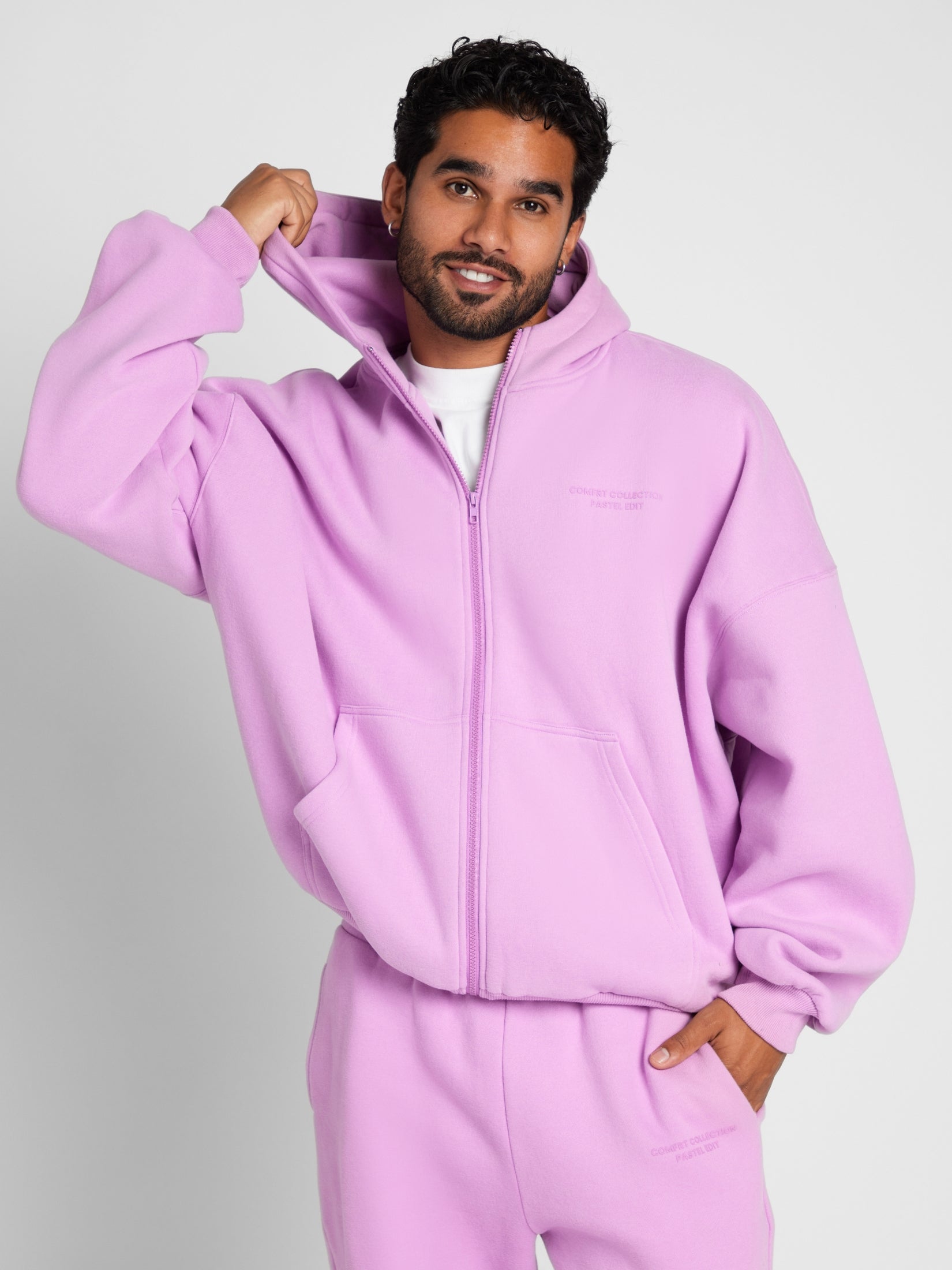 Comfrt Pastel Zip Hoodie CloudTouch Fleece