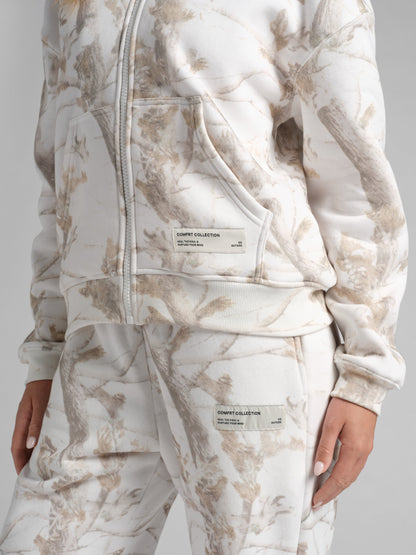 Comfrt Camo Crop Zip Hoodie CloudTouch Unisex Kurz