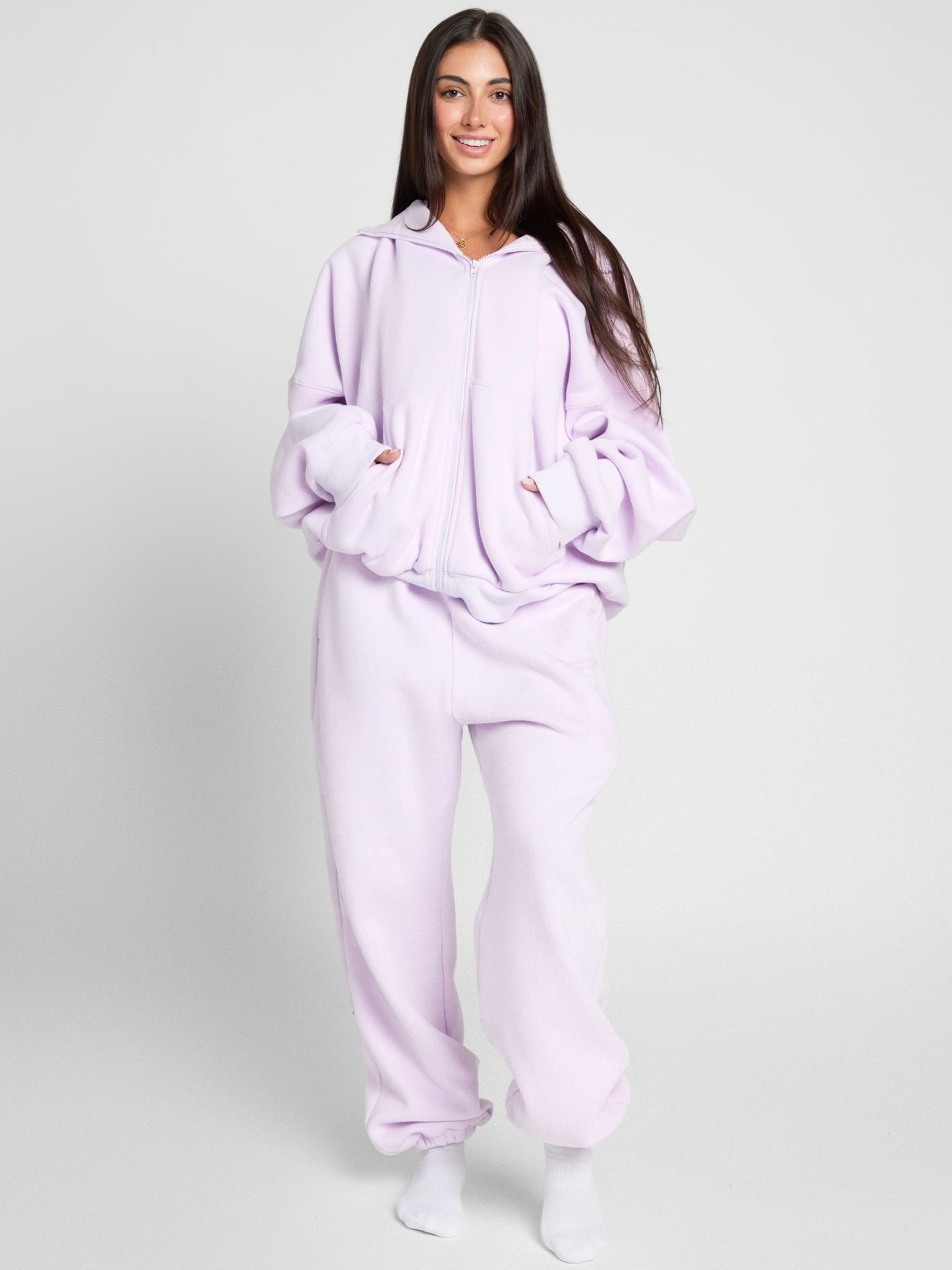 Comfrt Pastel Zip Hoodie CloudTouch Fleece