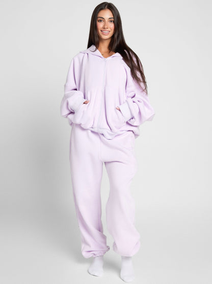 Comfrt Pastel Zip Hoodie CloudTouch Fleece