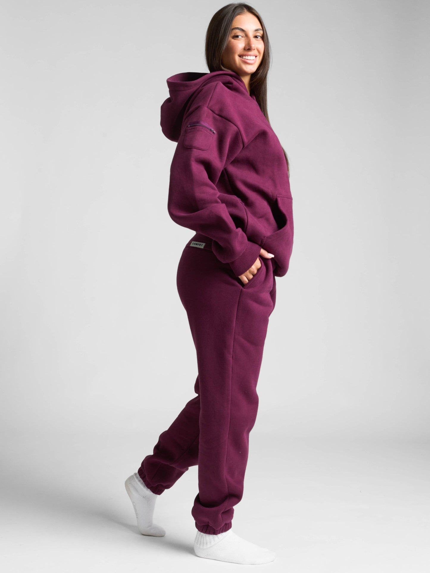 Comfrt Travel Essentials Kapuzenpullover – Superweiche Baumwollmischung, Mehrere Farben