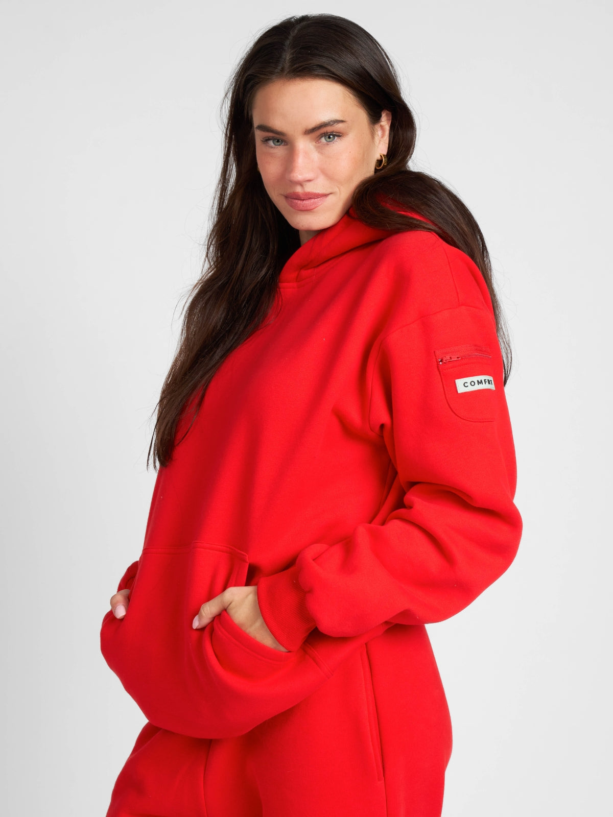 Comfrt Travel Essentials Kapuzenpullover – Superweiche Baumwollmischung, Mehrere Farben
