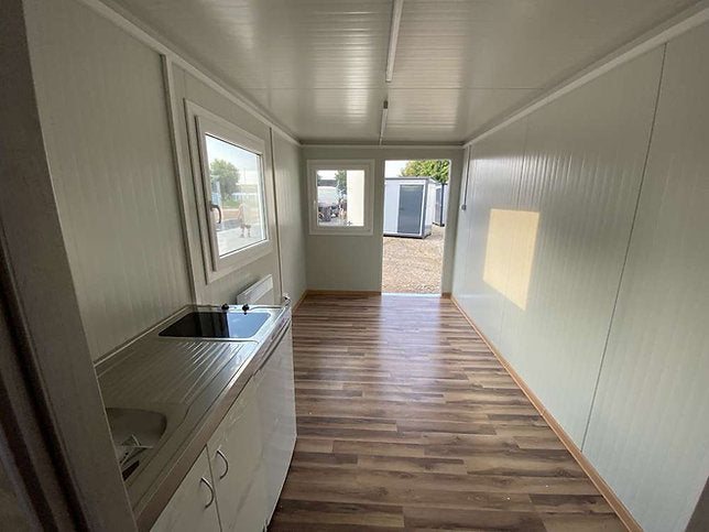 Contenedores Ejido Modulo Contenitore 6×2,40 m Grigio con WC e Cucina