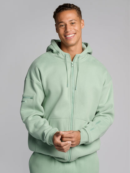 Comfrt Airplane Mode Travel Zip Hoodie Vollreißverschluss