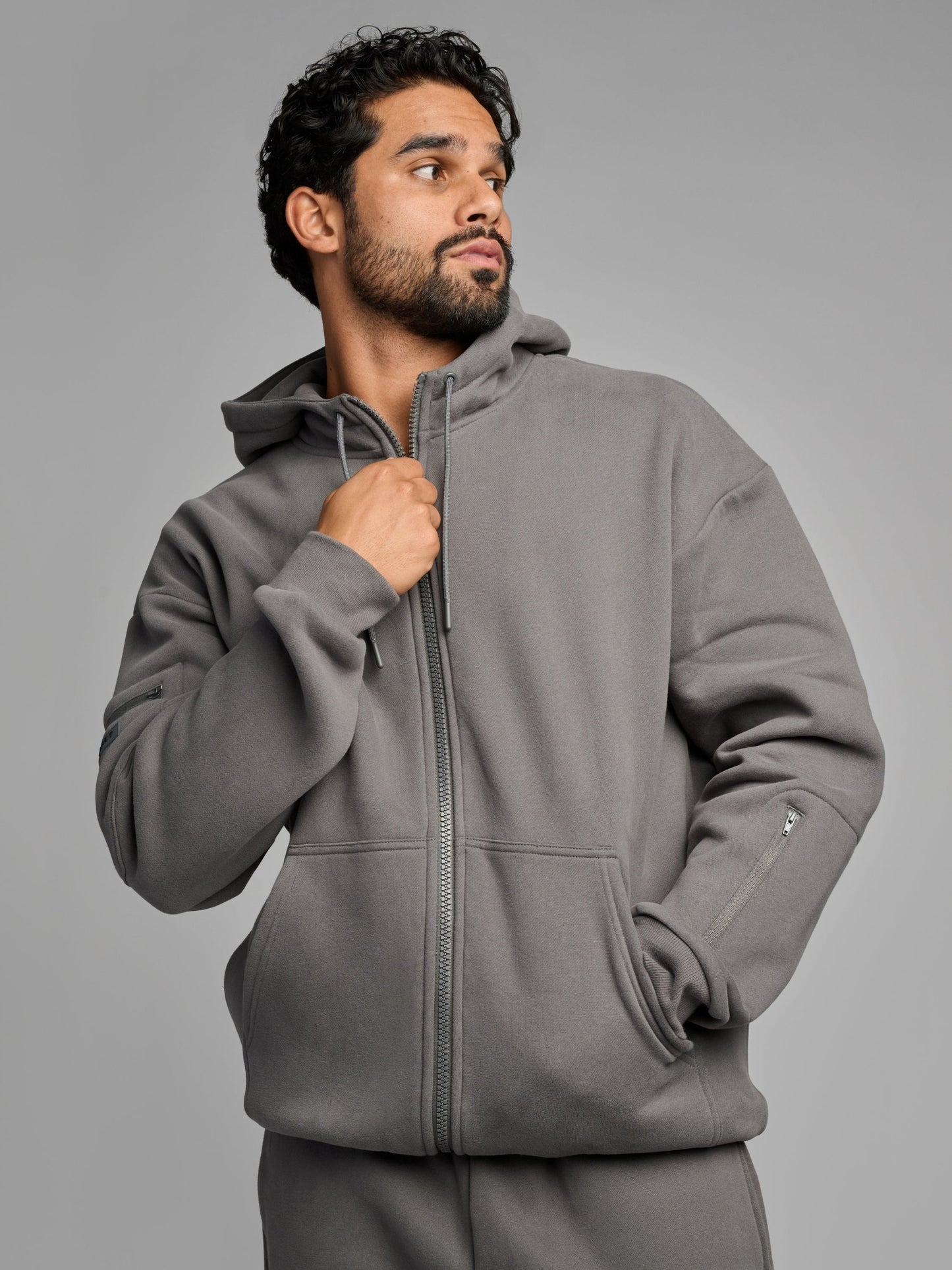 Comfrt Airplane Mode Travel Zip Hoodie Vollreißverschluss