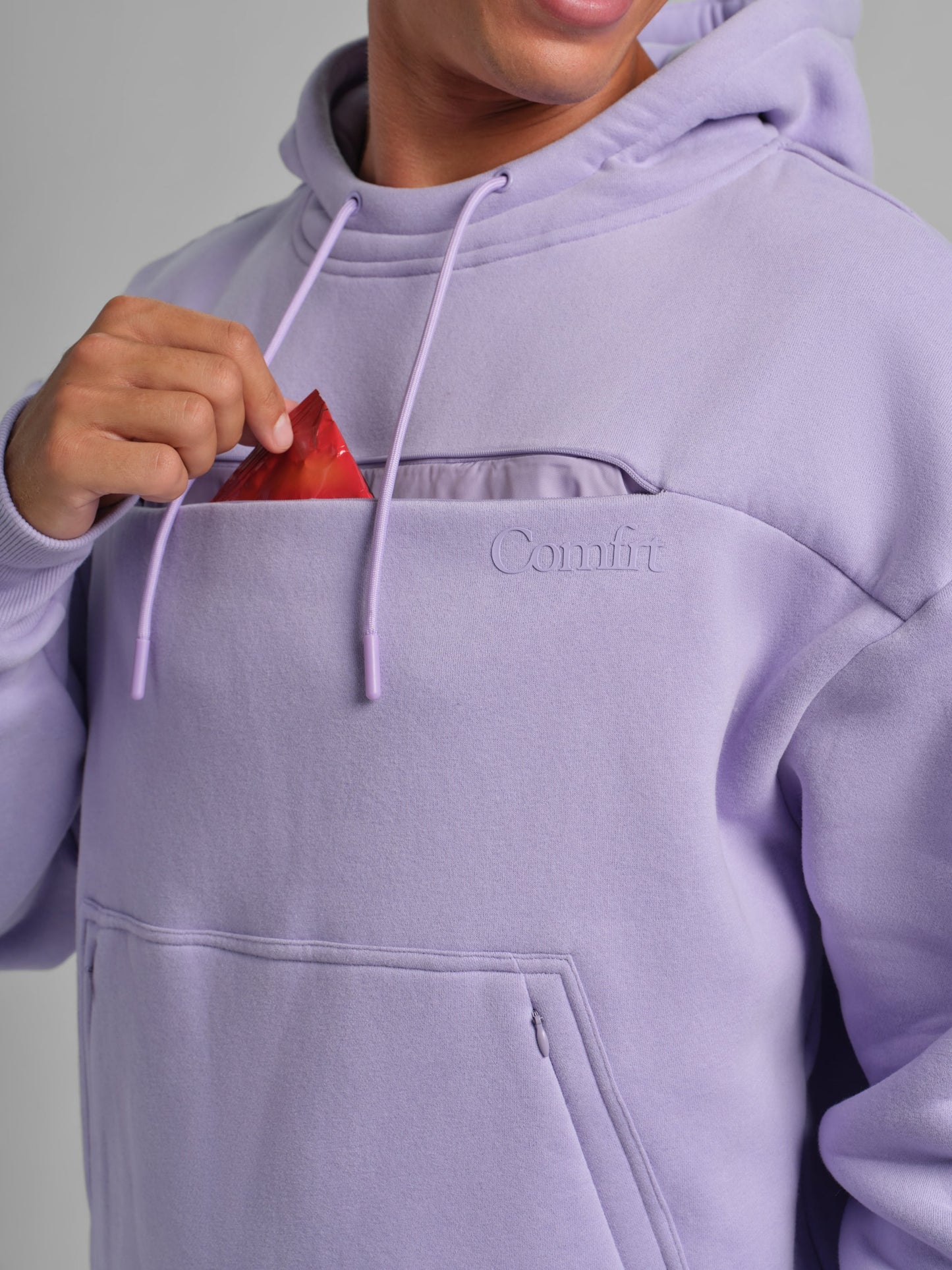 Comfrt Snak™ Hoodie Unisex Heavyweight Fleece mit 6 Snacktaschen