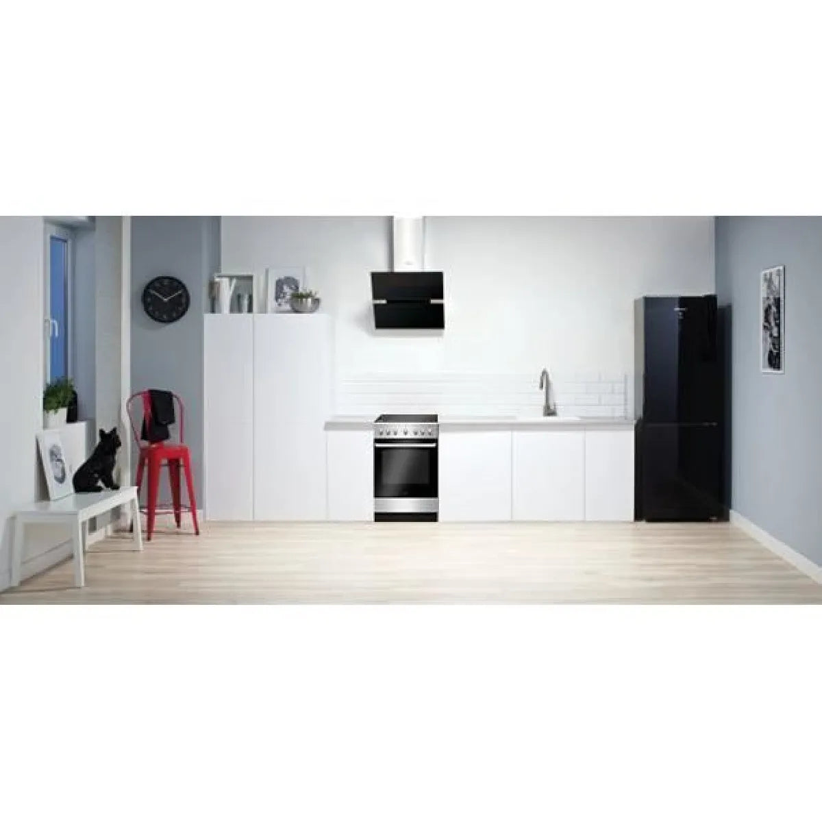 ALPECIN Amica ACV6003S Cocina Vitrocerámica 60×60 cm con Horno 65 L