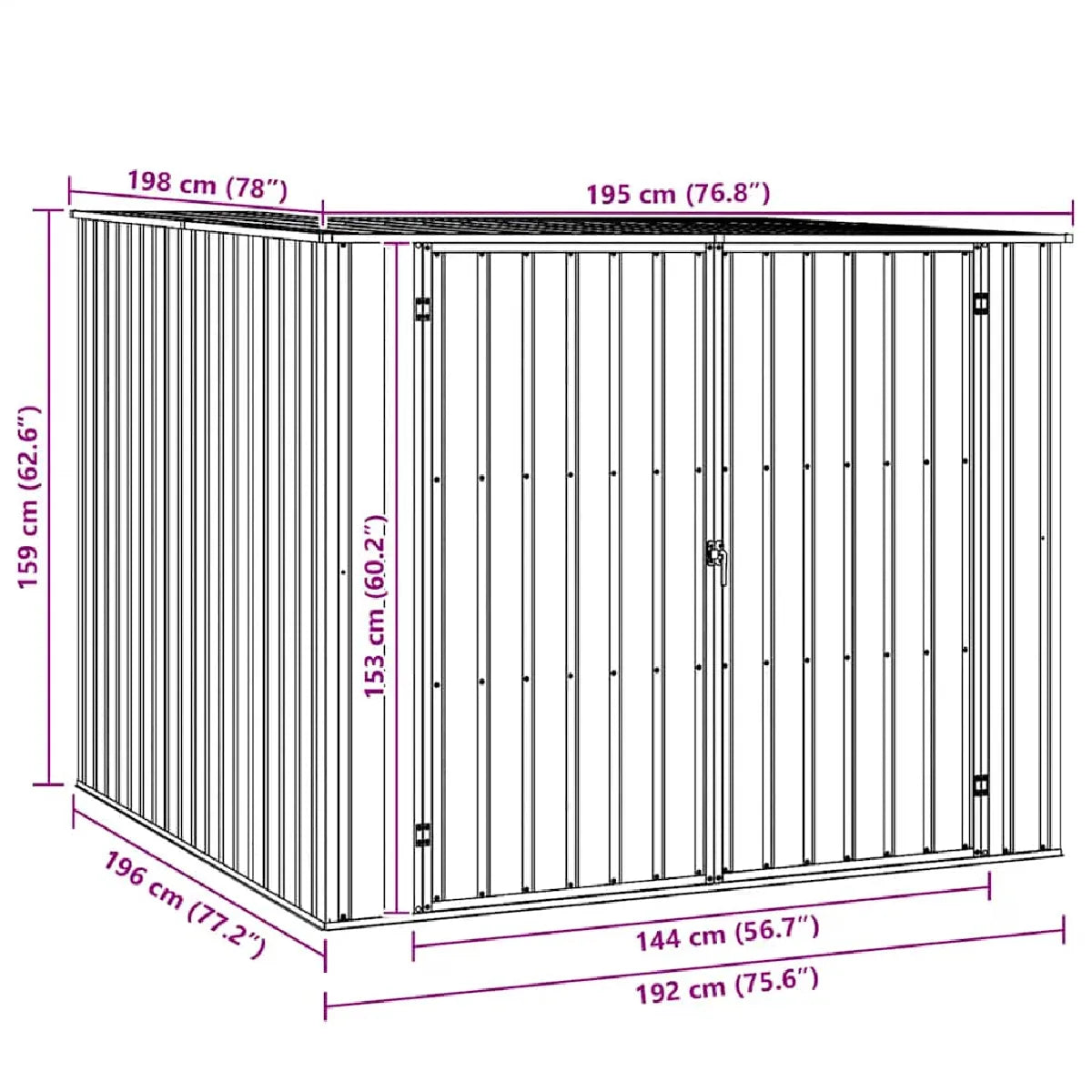 Abri Jardin Métal vidaXL 46254