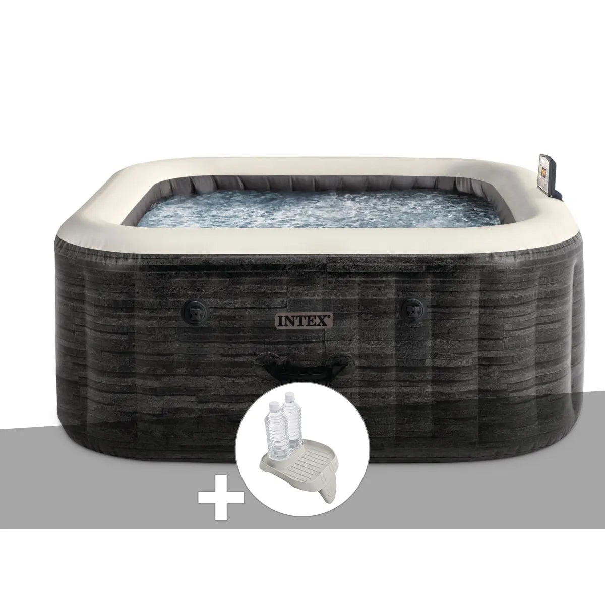 Kit Spa Gonflable Intex PureSpa Ardoise Carré Bulles 4 Places MKR00014316494