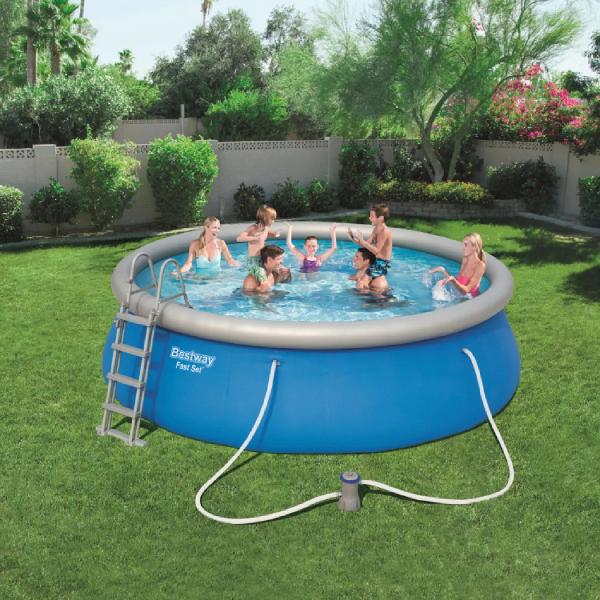 Bestway Fast Set Rotin Piscina Imitación Ratán 457×122 cm