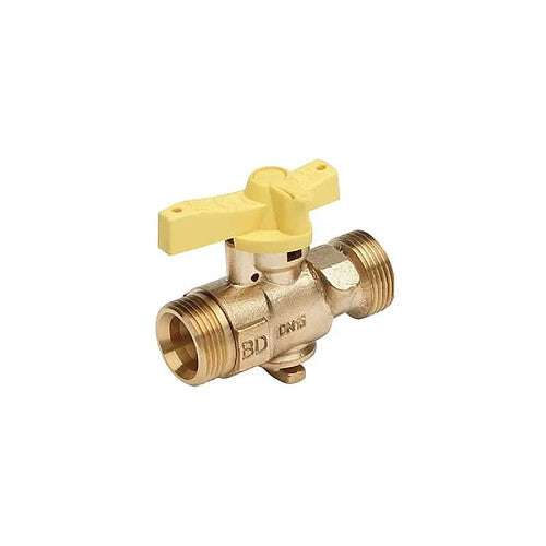 Banides & Debeaurain VálvulaGas 1‑1/4" Cuarto de Giro Amarilla