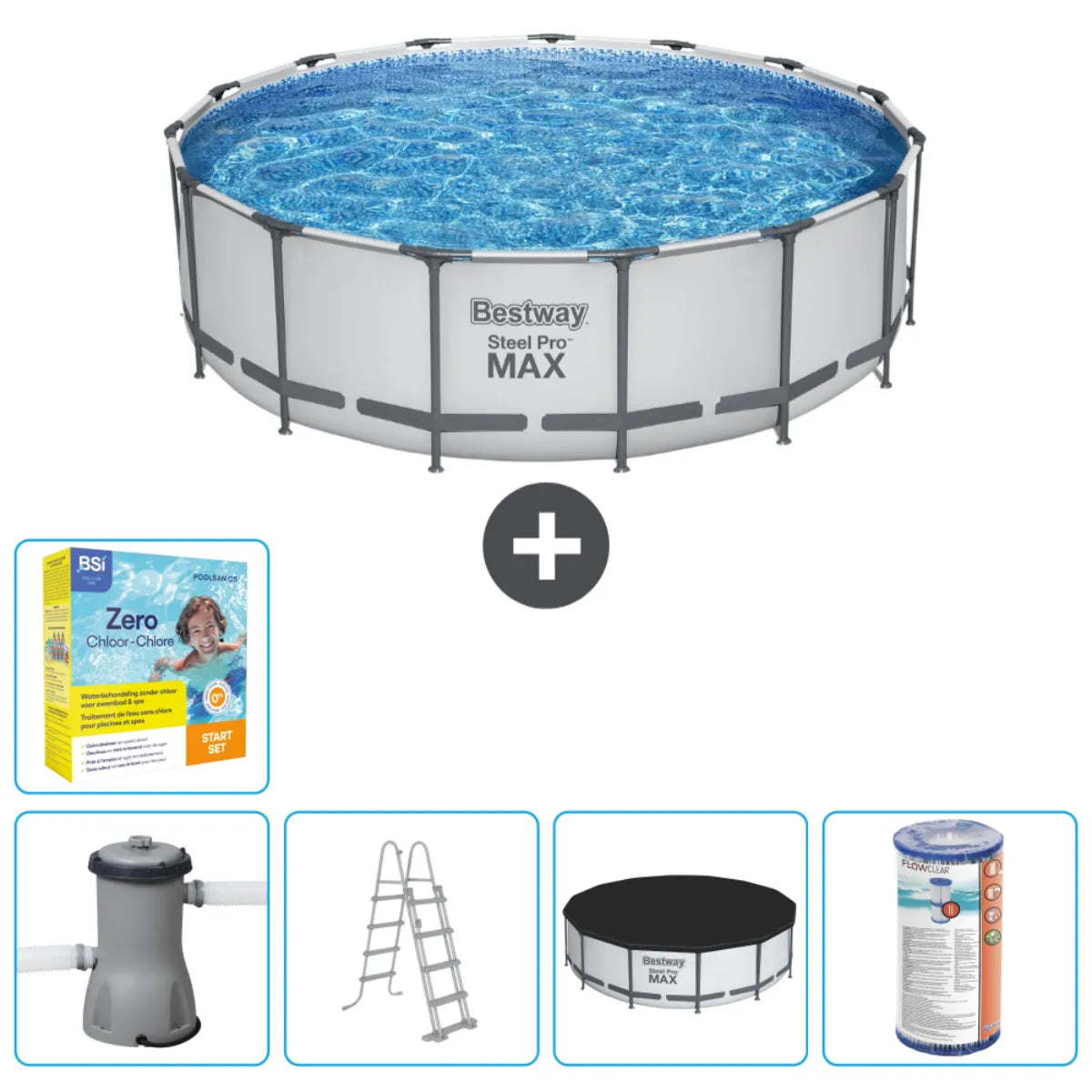 Piscine Tubulaire Ronde Bestway Steel Pro MAX MKR00011655856