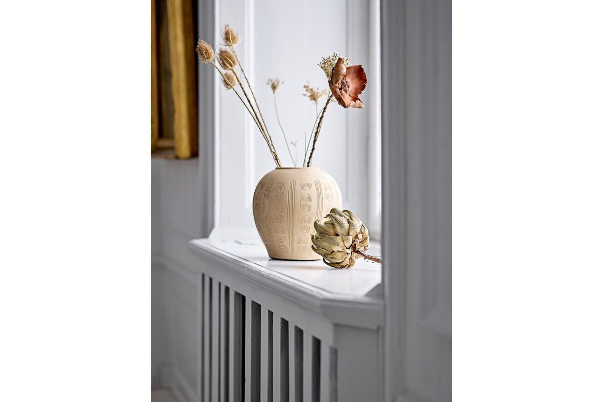 Luxusbetten24 Aductu Helle Terrakotta Vase Mit Eleganter Form