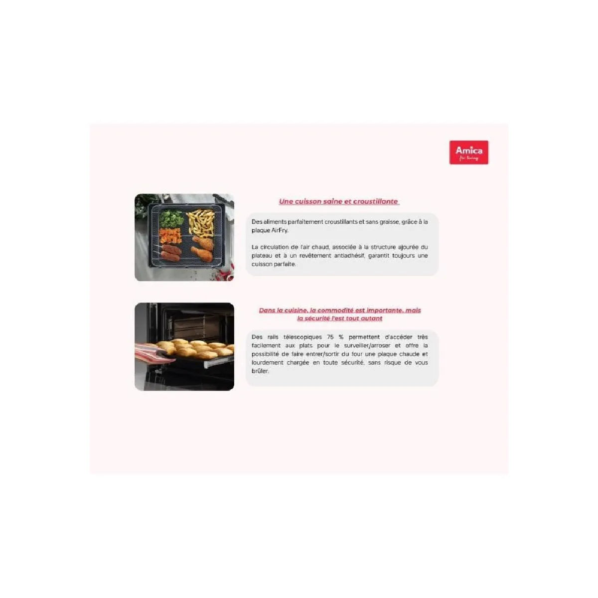 Amica ACV6003RN Cocina Vitrocerámica 60 Cm 4 Quemadores Multifunción Negro