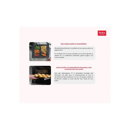 Amica ACV6003RN Cocina Vitrocerámica 60 Cm 4 Quemadores Multifunción Negro