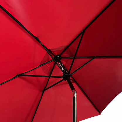 AKORD Parasol de Jardín Hexagonal Rojo Impermeable 2,7 m
