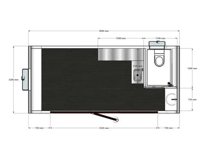 Stahlworks B Tiny House – Modulares Wohn‑und Arbeitsmodul 6 Fenster