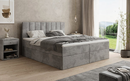 Luxusbetten24 Sofia Boxspringbett Cord mit Stauraum