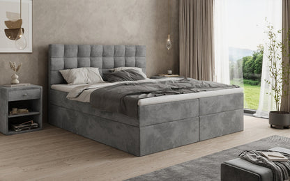Boxspringbett Como in Cord mit Stauraum