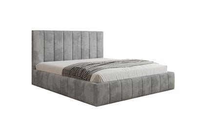 Designer Polsterbett Maja in Cord mit Stauraum