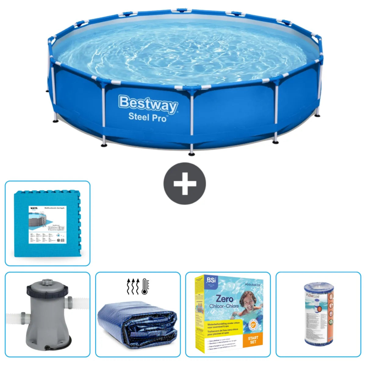 Piscine Tubulaire Ronde Bestway Steel Pro MKR00011655708