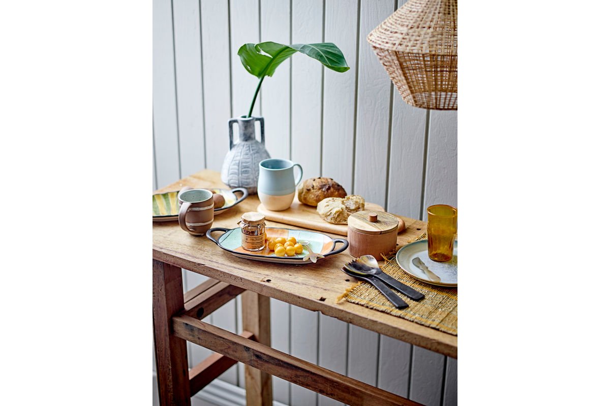 Gresto Elegante Graue Keramikvase, Handgefertigt, Muster, Moderne Wohnzimmerdekoration