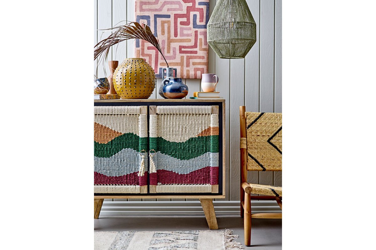 Gresto Elegante Graue Keramikvase, Handgefertigt, Muster, Moderne Wohnzimmerdekoration