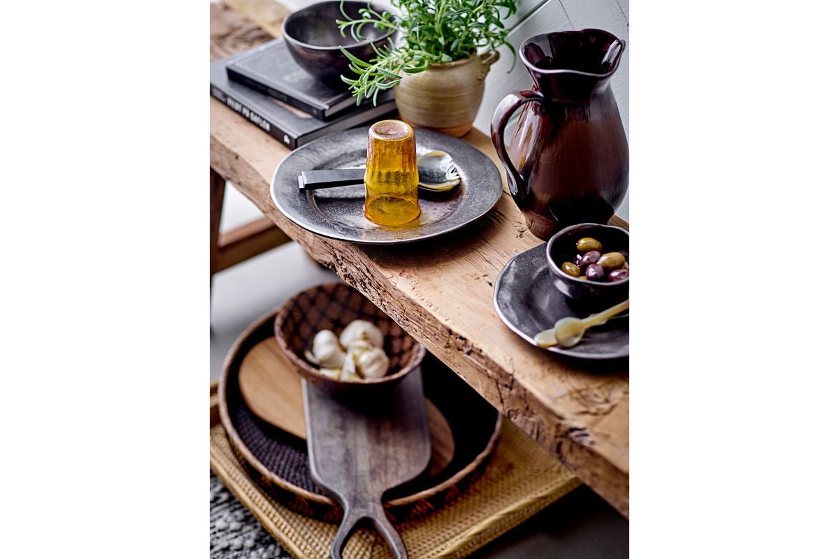 Krug Liros Steingut Vase mit Reaktiver Glasur in Braun