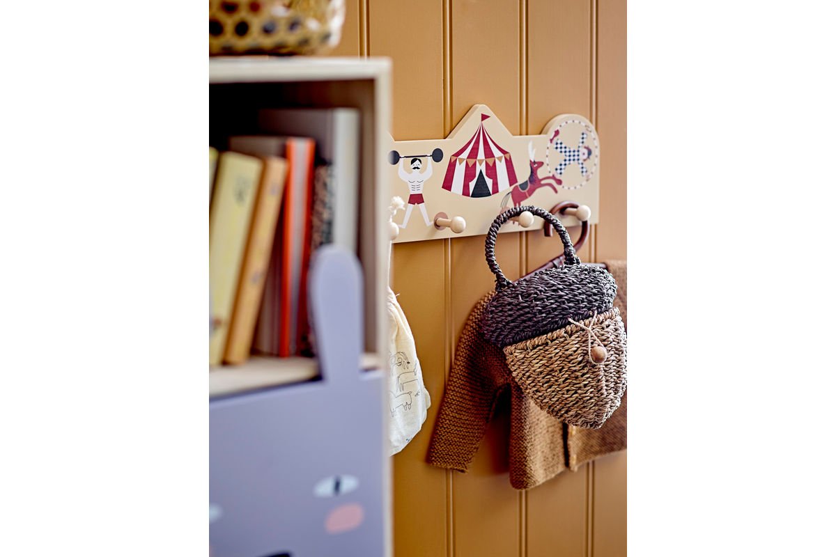 Kinder-Garderobe Naomi – Bunte Wandgarderobe Mit Zirkusmotiv Für Kinderzimmer