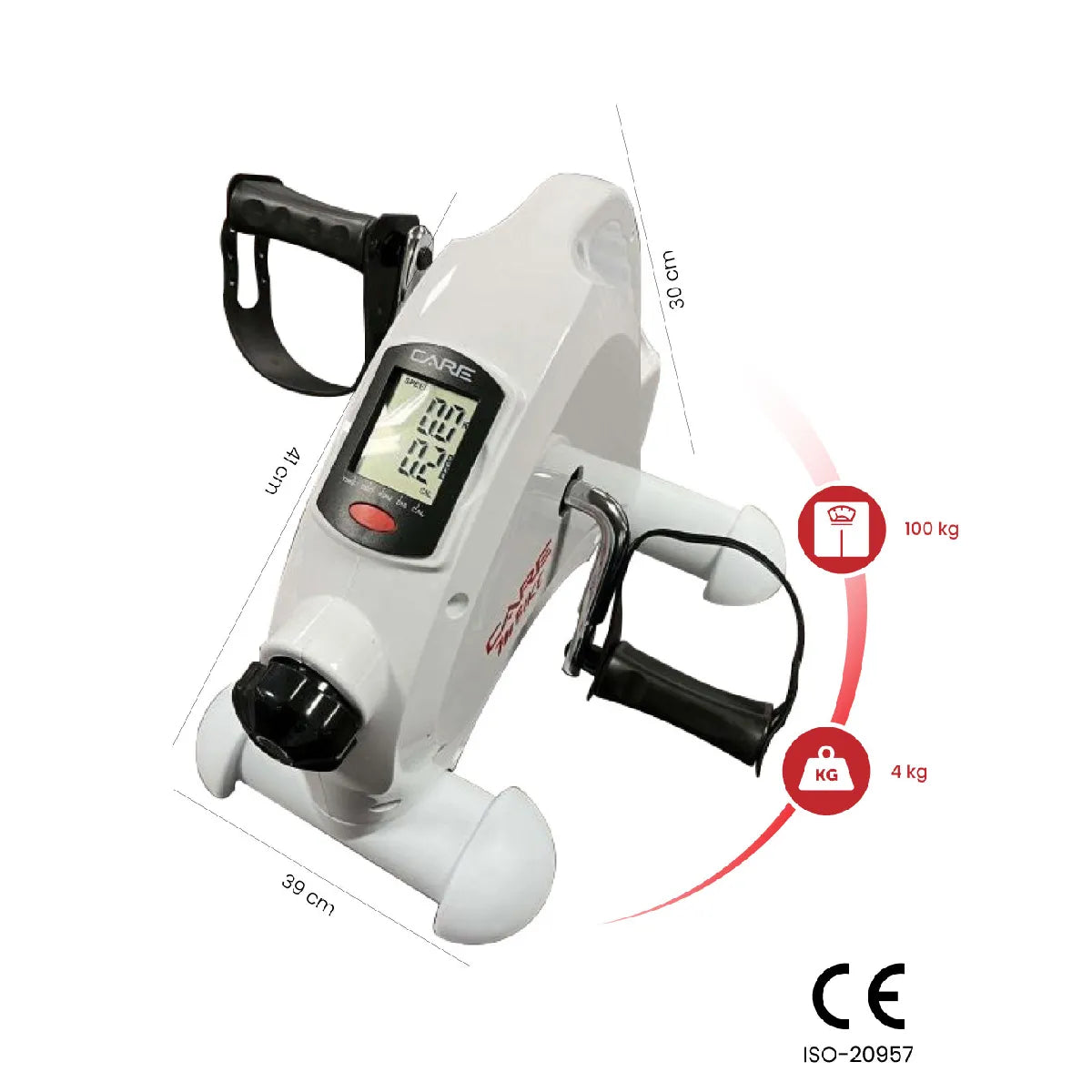 Care Mini Pédalier M Bike Compacto Resistencia Ajustable Azul