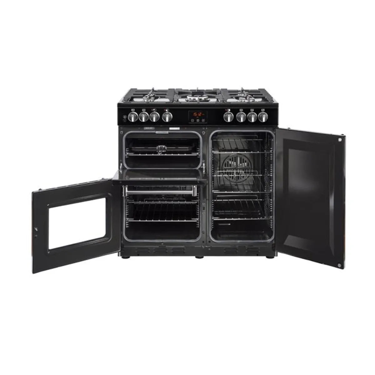 Belling PKENS90DFBLK Cocina Negra 90 cm 5 Quemadores 3 Hornos